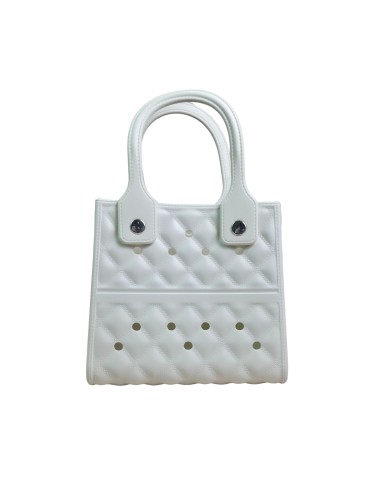 Madosh Women’s Mini Beach Tote Bag | Waterproof EVA Pool Handbag | Small Lightweight Carry Bag for Beach, Mini Rubber Travel & Daily Use Handbag– White